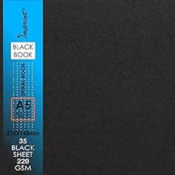 IMPRINT Spiral Bound Black Scrapbook Mini Size(21 CM x 14 CM) with 35 Black Sheets, Pack of 1-image-88