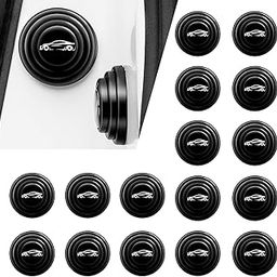 RUNMAY 20Pcs Car Door Shock Absorber Pads Protector Rubber Car Shock Absorber Gasket Guard Anti-Collision Silicone Car Sticker Accessories Universal PVC Shock Absorbing Door Protection-image-88