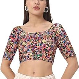 Multi Color Art Silk Women's Blouse-image-81