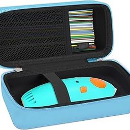 Leayjeen Storage Case Compatible with 3Doodler Start+ Essentialsfor 3D Pen Set for Kids, Fit for 3D Printing Pen Carrying case(Case Only)-Blue-picture-16