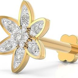 925 Sterling Silver 18K Gold Plated Sunflower Radiance Nose Pin for Women and Girls | With Certificate of Authenticity and 925 Stamp-41