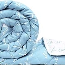Divine Casa Luxor Abstract Microfibre Single Comforter - Blue-31