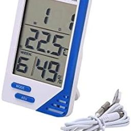 Digital Thermometer indoor/outdoor temperature sensor hygrometer multi purpose Humidity date time alarm-16