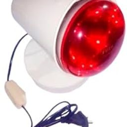 Opulent Deluxe Adjustable Heat Lamp with Round Stand, White and Red, Electric Infrared Light with on/Off Switch Power Cord-image-47