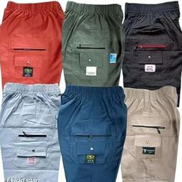 PAHIRVAA Pankhudi Creations Design 100% Cotton Solid Color Shorts for Boys and Girls Regular Fit Multicolor (Pack of Any 3) Aman_Capri_77_(Z)-image-86