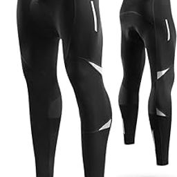 Men's Reflective Bicycle Pants Gel Padded Cycling Tights Leggings Outdoor Riding Bike Pants-image-2