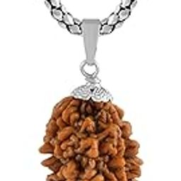 Rudraksha Pendant with Silver Chain, 2 Mukhi Nepali Rudraksha-image-95