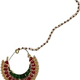 Rajasthani style Nose Ring for Women Girls - Nath for Girls and Women - Golden Nath for Girls/Women-image-69