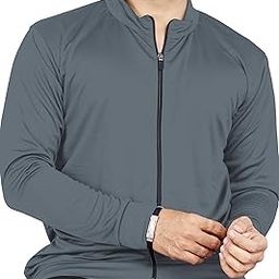 FIBREZA Men Solid Lycra Sports Jacket Long Sleeves Full Zip with Pocket Gym, Running & Travel Upper Wear-41