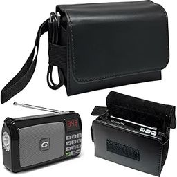 Zaoma Case/Carrying Compact Size Mini Travel Protective Pouch Compatible for Amkette Pocket FM Radio Portable Multimedia Speaker with Powerful Torch (APOCFM_Pouch_BLK)-10