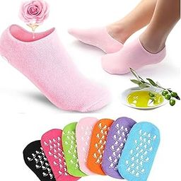 Silicone Moisturizer Socks Spa Gel Socks Silicone Socks For Cracked Heel Silicone Socks For Women Ultra-Soft Moisturizing Socks with DIY Natural Oil and Vitamin E Repair (Multicolor)-picture-15