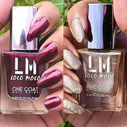 Loco Moco One Coat Nail Polish, 11ml, High Shine Brown and Burgundy Shades-image-88