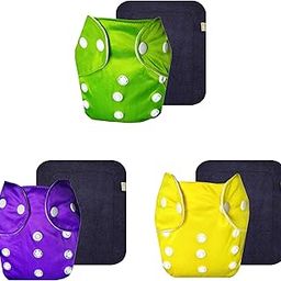 Dumbledo Lite Cloth Diaper with Gray Insert (Pack of 3) | Hypoallergenic | 6-Layer Absorbent Pad | Adjustable Snaps | Designed by Moms | 3 Months – 2 Years | Unisex Baby-picture-20