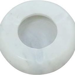 HeeMo Handmade White Marble 4 Inch Round Tabletop Ashtray Indoor Outdoor Use Cigarette Cigar Ash Holder Desktop Smoking for Home Or Office Gifts for Men 4 Inch-image-64