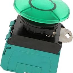 HEAVENGLOW LA22E-11M Mushroom Head Push Button Switch 20MM-24v Green - 2NO-image-3