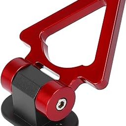 Medirich Lifesciences® Dummy Tow Hook Universal Bumper Trailer Towing Belt Car Bumper for Truck SUV, Triangle Shaped (Only for Decoration) (Red)-5