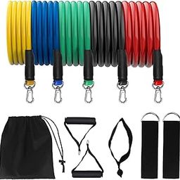 Mishrit 11pcs Exercise Bend for Healthy and Fit Body Strong Latex Bend,15-50 lbs Light Medium Heavy E Heavy Workout.-picture-17