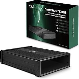 NexStar DX2 USB 3.0 External Enclosure Design for 5.25" Blu-Ray/CD/DVD SATA Drive, Second Generation of DX, No Drivers Needed, Aluminum Alloy (NST-540S3-BK)-0