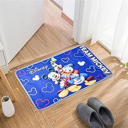 Kuber Industries Disney Team Mickey Door Mat | Floor Door Mat | Door Entrance Mat | Anti-Slip Door Mat | Door Mats for Outdoor & Indoor | Door Mat for Living Room |Blue-image-80