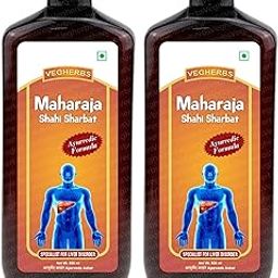 Maharaja Shahi Sharbat (500ml) | Ayurvedic Healthy Liver sarbat Syrup | Liver Detox | महाराजा शाही शरबत | AYUSH Approved for Liver Detox (Pack of 2)-24
