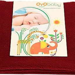 OYO BABY Cotton Waterproof Quick Dry Sheet For Baby|Bed Pad|Baby Bed Protector Sheet For Toddler Children(X-Large(200Cm X 140Cm),Maroon)-image-63