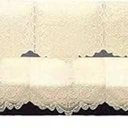 Kuber Industries Cotton 3 Seater Sofa Cover Set|Premium Cotton & Geometric Design|Pack of 2 (Cream)-CTKTC022237-image-15