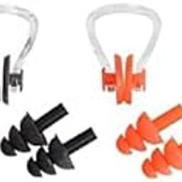 Maplox 4 Sets Waterproof Silicone Swimming Earplugs Nose Clip Plugs, Ear & Nose Protector Swimming Sets ,Color May Vary-image-27