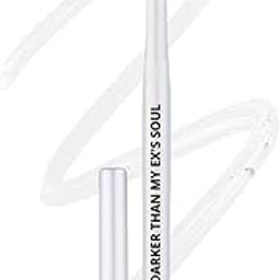 Blur India Darker Than My Ex's Soul Kajal & Lip Liner | Non Smudge, Long Lasting, Super Pigmented, Water-proof | Enriched with Shea Butter and Vitamin-E | 35g | White-45