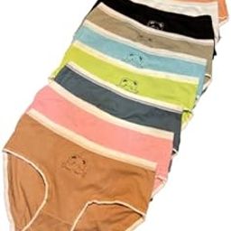 Womens Cotton Lycra High Cut Panties with Cute Design Seamless Bikini Comfortable Underwear | Pack 6 Multicolours-image-39