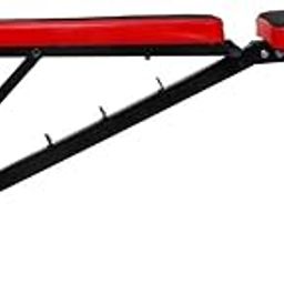 GERMAN TECH Adjustable Incline, Decline and Flat Bench for Weight Strength Training, Sit Up - Weight Capacity 350 Kg (Black Red- Adjustable Matte)-12