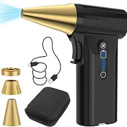 Air Duster, Electric Air Duster, Blower, Small, Car Wash, (Over 85 m/s, 180,000 RPM, Super Strong Wind Speed), Stepless Air Flow Adjustment, Small, Powerful 3 Types of Nozzles, 5,000 mAh Large-13