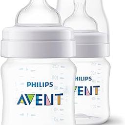 Philips Avent Anti-Colic Baby Feeding Bottles | 4oz/125ml - Pack of 2 | SCY100/20-30