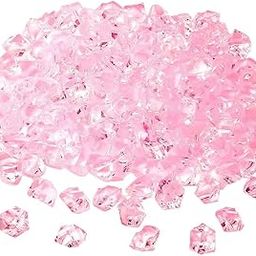 Firstly Traders 100g Acrylic Ice Rock Cubes Gems for Arts and Crafts, Vase Fillers Decoration Stones, Shiny Pebbles(Pink)-image-20