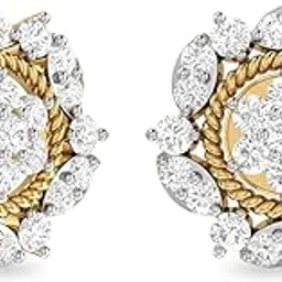 Aucent by PC Jeweller The Rudhyam 18KT Yellow Gold and Diamond Earrings-picture-19