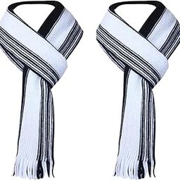 Warm Unisex Stylish Wool Scarf | Combo Pack of 2 Pcs | Colors: Balck/White-picture-12