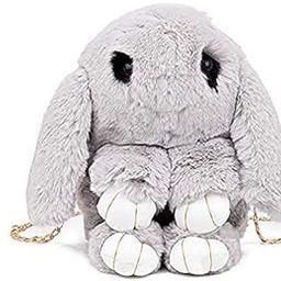 Plush Cute Rabbit Sling Bag,Fluffy Bunny Shoulder Bag,Cross Body Sling Bag For Girls,Soft Hand Bag For Girls (Multicolor)-image-92