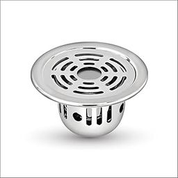 Sanjay Chilly Round Ringo Floor Drain Cockroach Trap with Pipe Hole 5 Inch Stainless Steel 304 Grade Waste Water Drainer in Bathtub Washbasin Sink Toilet & Kitchen (Round Ringo Gypsy Silver 5 Inch)-picture-24