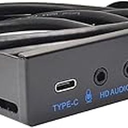 JMT 3.5in USB3.2 Gen2 Floppy Drive Front Panel 10Gbps with Audio Port USB-C Port 19Pin/9Pin Suitable for TYPE-E Interface 3.5in Floppy Disk Bay (with USB 3.0 19Pin)-6