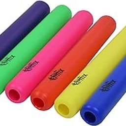 Fitfix® Track & Field Plastic Relay Race Batons for Athletics Practice, Track and Field Sports Race Equipments for Running Race Team- (Multicolour) (Set of 6) (Junior) 1.25 inch Dia Length 30 cm-14