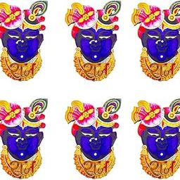 BITONA® Puja Sohn Soon Puja Ram Ram Wooden Jagannath ji Tags Door Sticker Tags 3 Pairs self Stick(6 Piece) for Festival Specially Rakhi-image-97