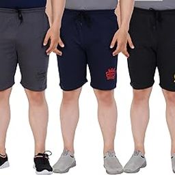 Men's Casual Multicolor Slim Shorts - Pack of 3-image-34