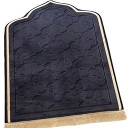 3xWorship Mat Floor Carpet Thickened Floor Mat Prayer Mat for Wedding Travel Black S-image-50