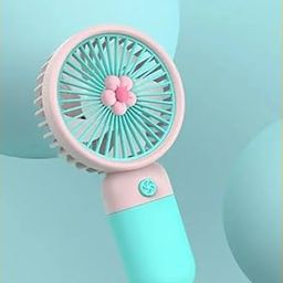 ND ENTERPRISE Mini Handheld Flower Fan, USB Rechargeable, 400mAh Battery, 40 Minutes Runtime, Compact Portable Design, Pink and Pastel Color-picture-17