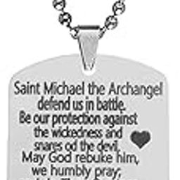 Catholic Jewelry Saint Michael The Archangel Prayer Pendant Necklace St Michael Protection Religious Gift For Men Christian LCSPn202318-picture-40