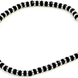 JEWELLERS Exclusive 925 Sterling Silver Nazariya with Black Crystals for Boys, Men, Women & Girls(7inch + Adjustable)(GB 054)-28