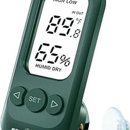 Digital Reptile Thermometer & Hygrometer, High Presicion Reptile Thermometer & Hygrometer Gauge & Temperature and Humidity High and Low Alarm Function, 3-Sides Mounting-19