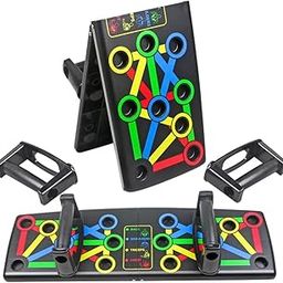 Kuber Industries Push-Up Board For Men & Women | 15 In 1 Home Gym Performance Board|Home Workout Equipment|Non-Slip Structure (Black)-picture-22