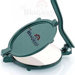6.30 Inch | 16 cm Cast Iron Manual Puri Maker,Poori Press,Pathiri Press,Dough Press Machine Made with Stainless Steel Inner Surface-picture-27