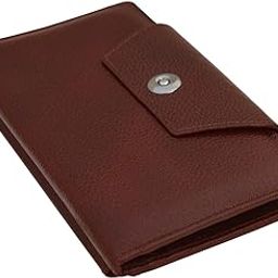Premium Leather Unisex Travel Wallet with Mobile Pocket, Brown-image-46