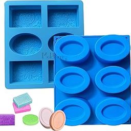 MoldBerry Silicone Soap Molds Set of 2 – Rectangle & Oval Shapes | Decorative Embossed Mould for DIY Soap Making, Candle, Resin | Reusable, Flexible, Food Grade Silicone |-picture-5